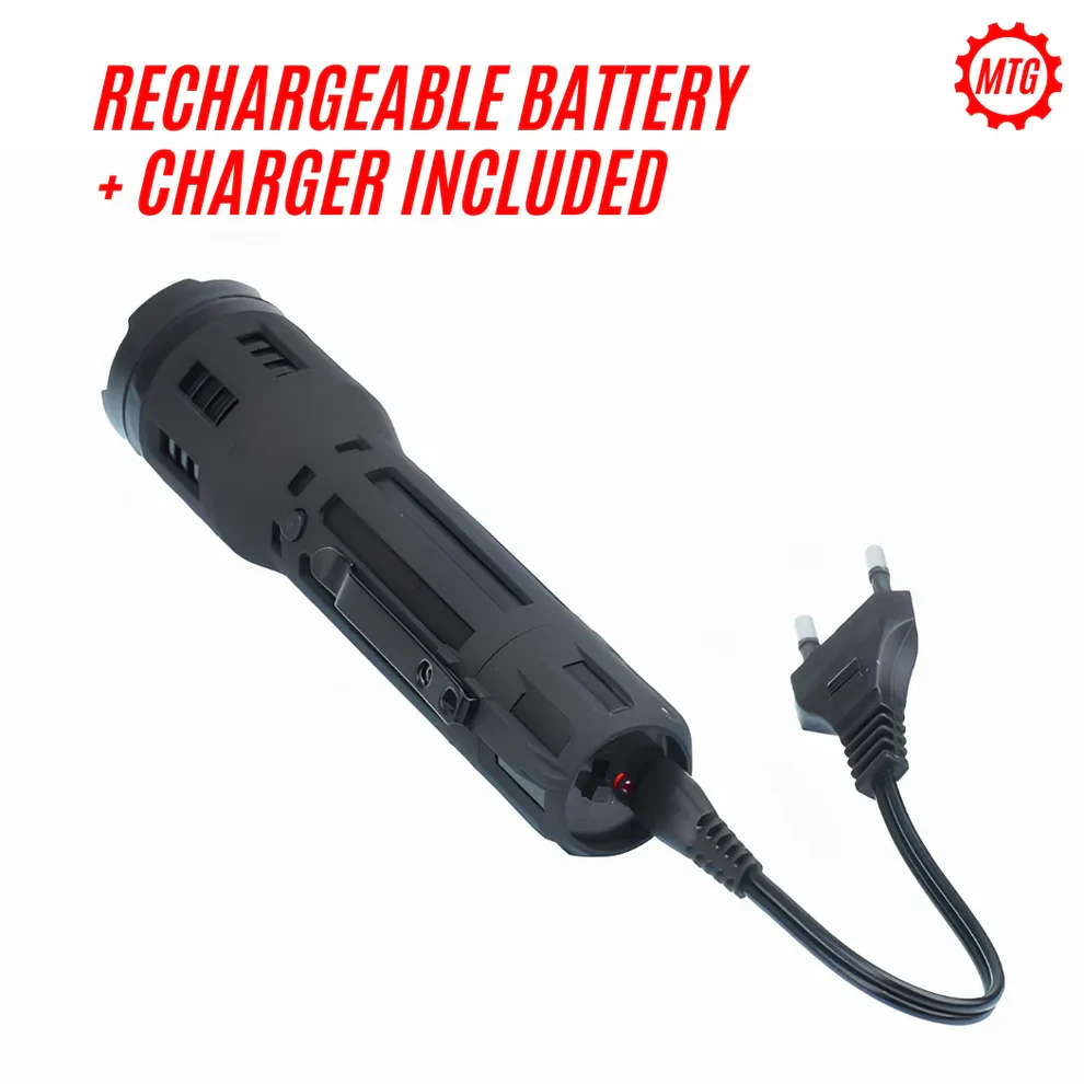 2-in-1 Taser with LED Flashlight - Rechargeable Stun Gun - Image 4