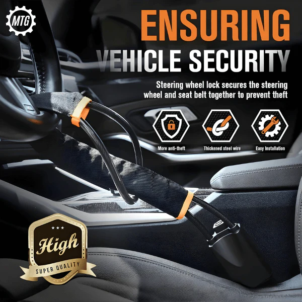 Seat Belt Steering Wheel Lock – Quick Locking Anti-Theft Strap - Image 7