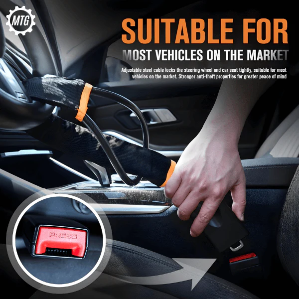 Seat Belt Steering Wheel Lock – Quick Locking Anti-Theft Strap - Image 6