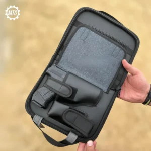 Thick Padded Leather Pistol Bag + FREE Cleaning Kit
