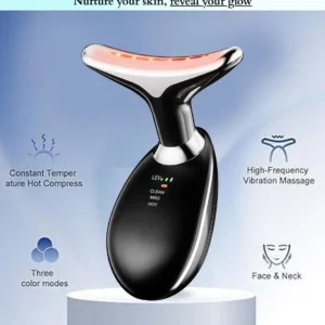 Rechargeable LED Facial Massager for Face & Neck - Vibrating Massager